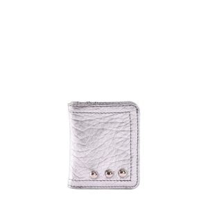 Micro Portefeuille Argent en cuir Virginie Darling