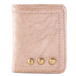 Micro Portefeuille Champagne en cuir Virginie Darling