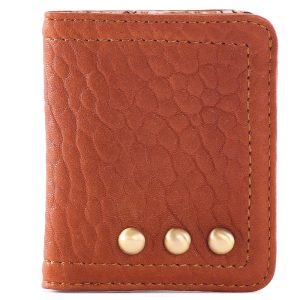 Micro Portefeuille Cognac en cuir Virginie Darling