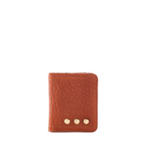 Micro Portefeuille Cognac en cuir Virginie Darling