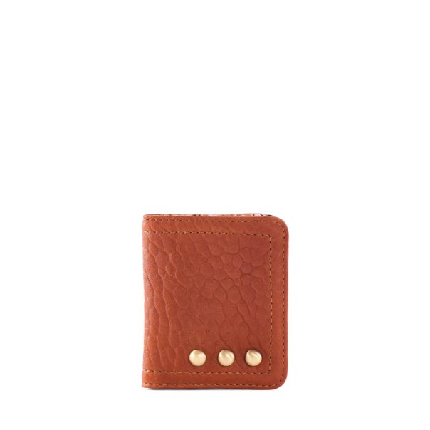 Micro Portefeuille Cognac en cuir Virginie Darling