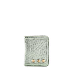 Micro Portefeuille Lichen Irisé en cuir Virginie Darling