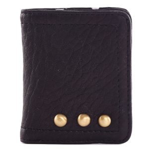 Micro Portefeuille Noir en cuir Virginie Darling