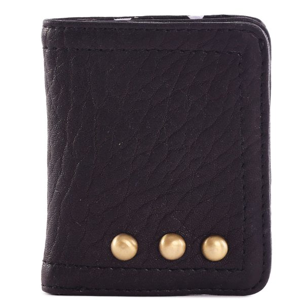 Micro Portefeuille Noir en cuir Virginie Darling