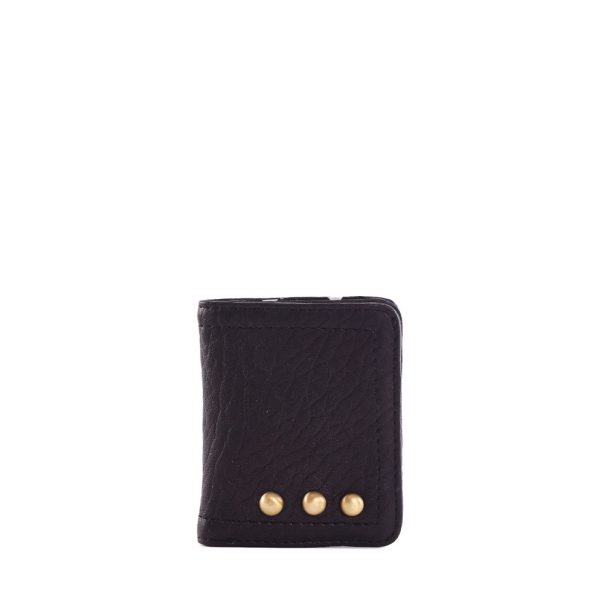 Micro Portefeuille Noir en cuir Virginie Darling