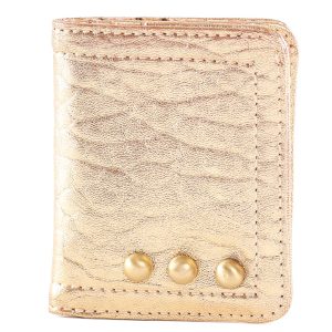 Micro Portefeuille Or en cuir Virginie Darling