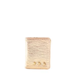 Micro Portefeuille Or en cuir Virginie Darling