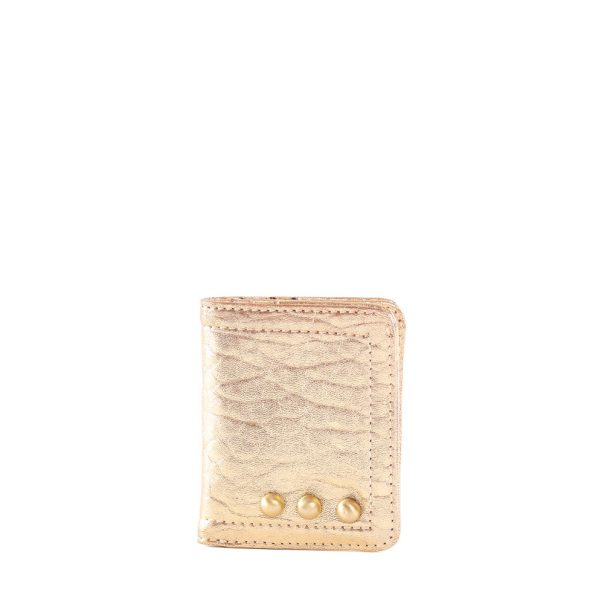 Micro Portefeuille Or en cuir Virginie Darling