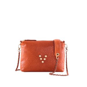 Pochette en cuir Chacha Cognac Virginie Darling