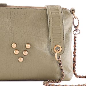 Pochette en cuir Chacha Lichen Virginie Darling
