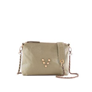 Pochette en cuir Chacha Lichen Virginie Darling