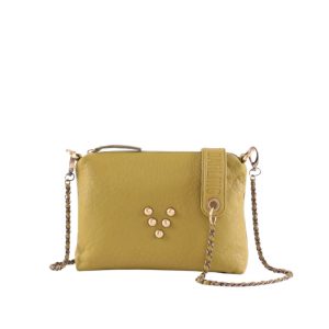 Pochette en cuir Chacha Lime Virginie Darling