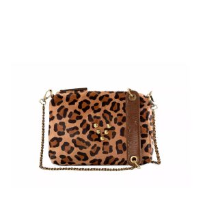 Pochette en cuir Chacha Pony Leopard Passion Virginie Darling