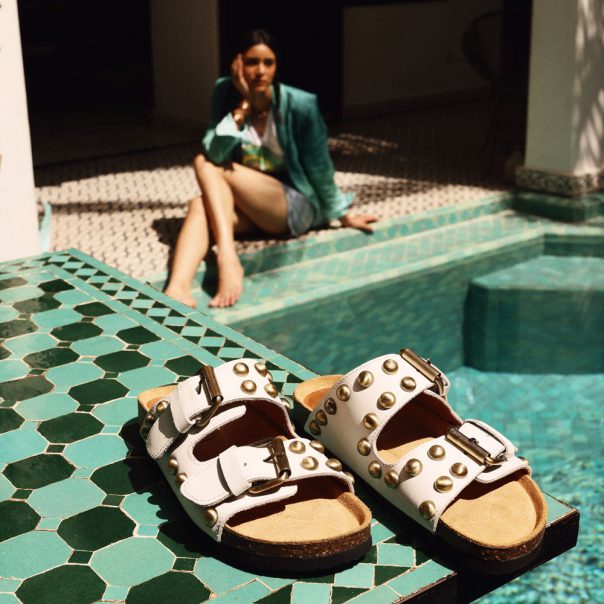 Sandale Tata Rock blanche Virginie Darling Marrakech