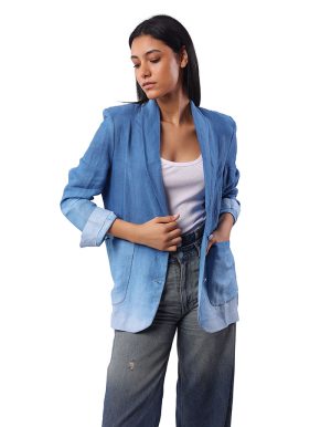 Vestes en Lin bleu Virginie Darling