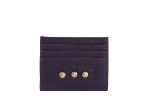 Porte carte en cuir Deep Purple Virginie Darling