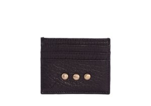 Porte carte en cuir Noir Virginie Darling
