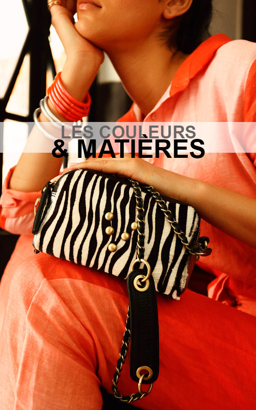Les couleurs et les matières des sacs Virginie Darling Marrakech