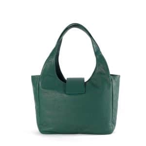 Cabas en cuir Bonnie Aquaverde Virginie Darling