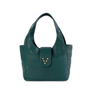 Cabas en cuir Bonnie Aquaverde Virginie Darling