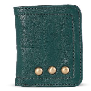 Micro Portefeuille Aquaverde en cuir Virginie Darling