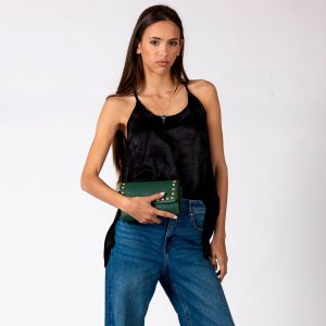 Sac Rock Purse en cuir Aquaverde Marrakech Virginie Darling