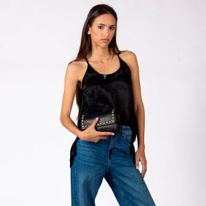 Sac Rock Purse en cuir noir Marrakech Virginie Darling