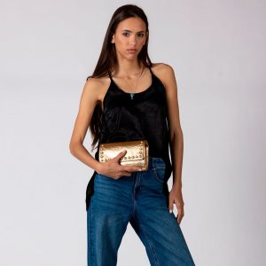 Sac Rock Purse en cuir Or Marrakech Virginie Darling
