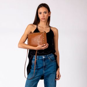 Pochette Chacha Rock en cuir cognac Marrakech Virginie Darling