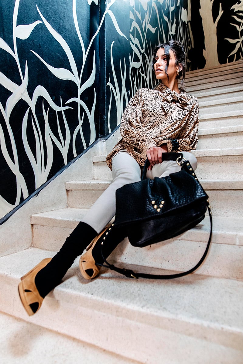 Sac besace en cuir Virginie Darling