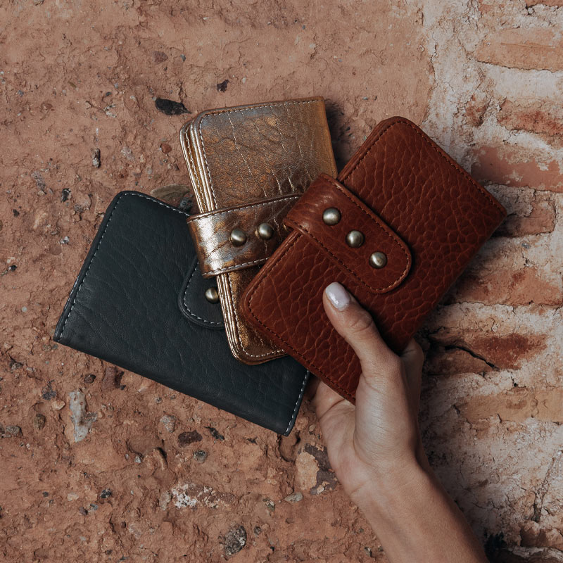 Mini Portefeuille en cuir Virginie Darling